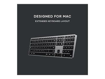 Satechi X3, Täysikokoinen (100 %), Bluetooth, QWERTY, Musta, Harmaa