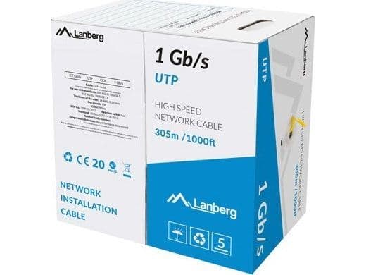 Lanberg - Bulkkabel - 5.6 mm - UTP - fast - gul