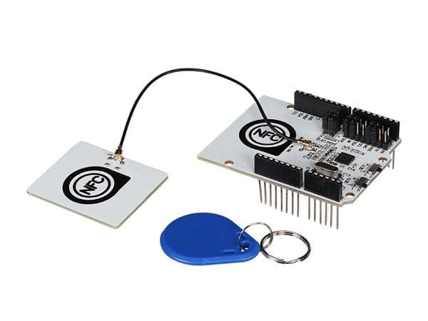 Whadda WPSH211, NFC/RFID controller shield, Sort, Hvit, 3.3 - 5.5 V, 69 mm, 54 mm, 24 mm