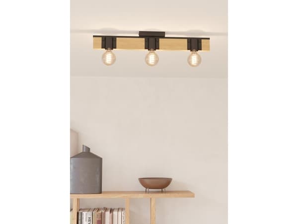 EGLO BAILRIGG LOFT 3XE27 SORT/NATUR