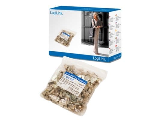 LogiLink MP0003, CAT5e, Plast, Gull, 100 stykker