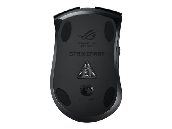 ASUS ROG Strix Carry, Oikeakätinen, Optinen, RF Wireless + Bluetooth, 7200 DPI, Musta