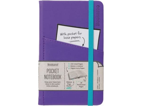 IF Bookaroo Notatbok Journal Pocket A6 - Lilla