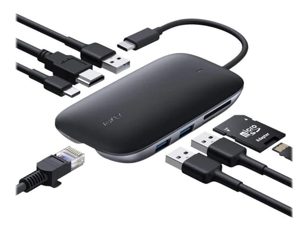 Aukey Unity Link PD III - Telakointiasema - USB-C - HDMI - GigE