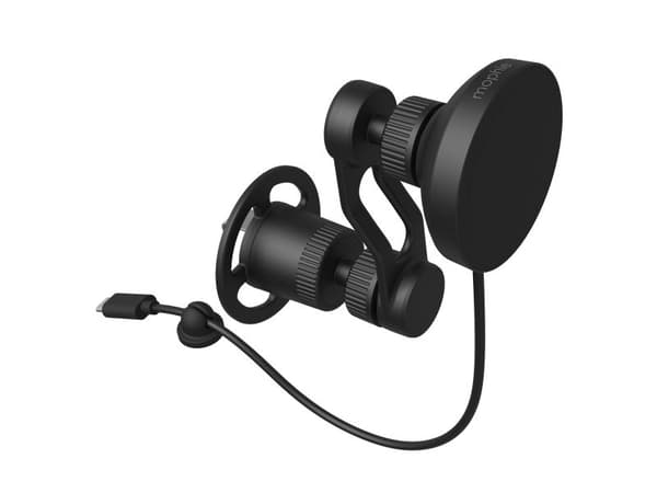 mophie Snap+ Wireless Charging Vent, Automatisk, Cigartenner/lighter, Trådløs lading, Sort