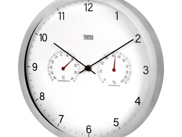 Teesa väggur 30 cm med termometer och hygrometer