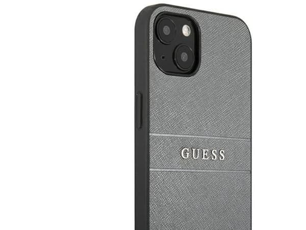Guess GUHCP13SPSASBGR iPhone 13 mini 5,4" grå/grå Saffiano-rem