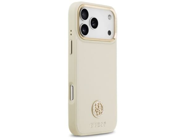 Guess grained strass MagSafe-deksel til iPhone 17 Pro Max - beige