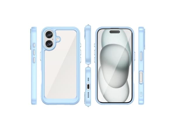 Hurtel Outer Space Kotelo geelikehyksellä iPhone 16 Plus - sininen