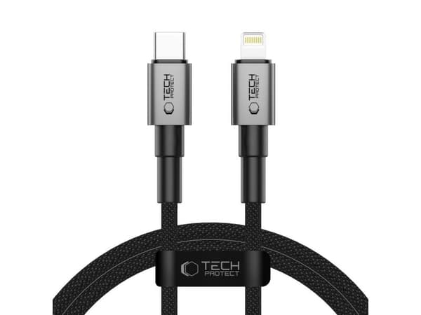 USB-kabel Tech-Protect USB-C - Lightning 1 m grå