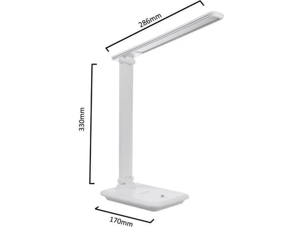 Maclean skrivebordslampe hvit (MCE616W)