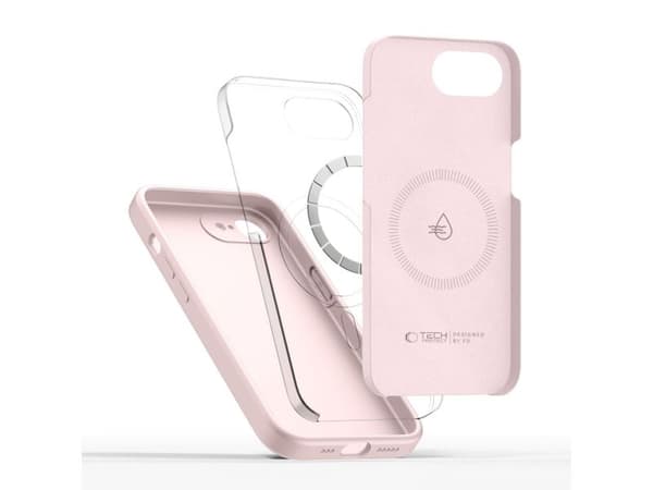 Tech-Protect silikon MagSafe-deksel for iPhone 16e / 17e - rosa