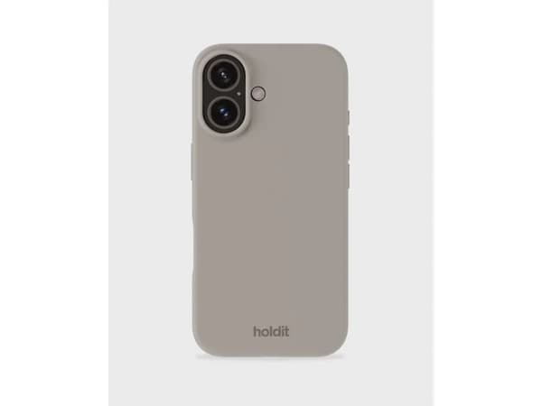 HoldIt Silicone, Mobilskal, Apple, iPhone 16, 15,5 cm (6.1"), Mullvadsgrå