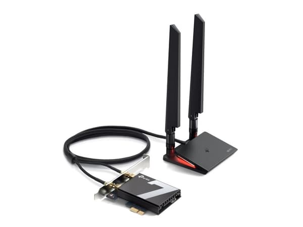 TP-Link Archer TBE550E, Intern, Trådløs, PCI Express, WLAN / Bluetooth, 9300 Mbit/s, Sort