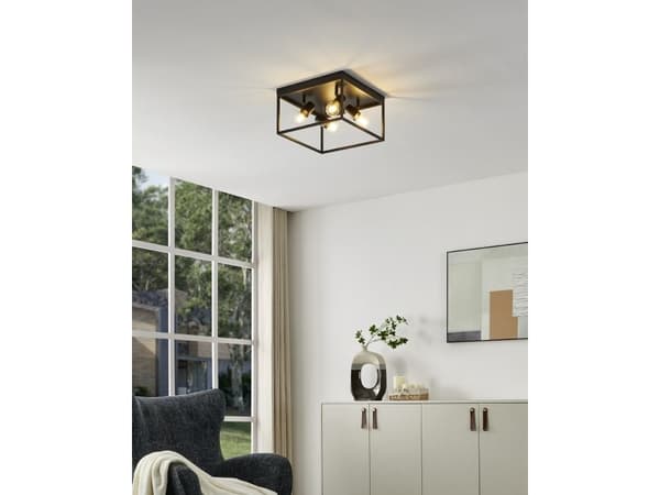 EGLO SILENTINA taklampe 4xE27 sort