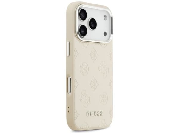 Guess Peony Hot Stamp Script MagSafe Case for iPhone 17 Pro - Beige