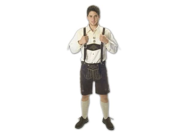 Brun lederhosen, kort