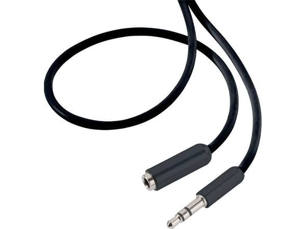 SpeaKa Professional SP-7870476, 3.5mm, Hankjønn, 3.5mm, Hunkjønn, 0,5 m, Sort