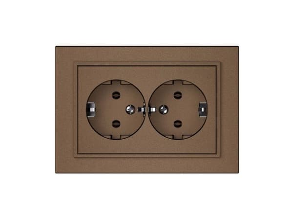 SOCKET TWO PLACESRP16-021 QR1000 MOCHA