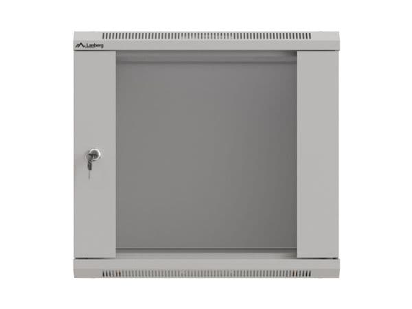 LANBERG 19" 9U RACKMONTERBART INSTALLATIONSSKÅP 540X350 GRÅ GLASDÖRR (FLAT PACK)