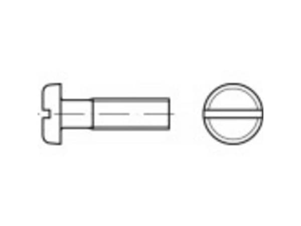 TOOLCRAFT skruer med flatt hode M3, DIN 85 rustfritt stål A4, 20 mm, 1000 stk
