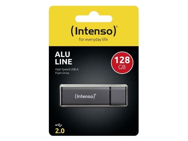 Intenso Alu Line - USB-flashstasjon - 128 GB - USB 2.0 - antrasitt