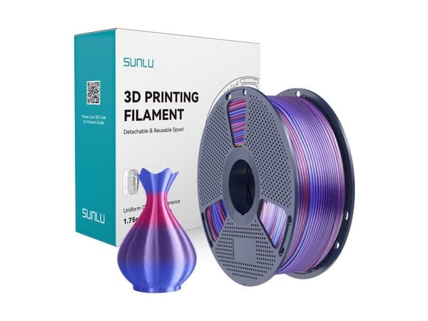 Sunlu PLA+ Silke-fiber filament (Rainbow 02)