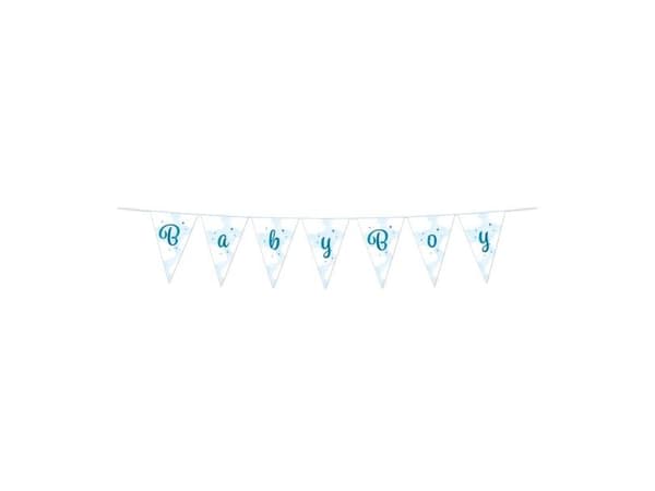 Baby Boy mini vimpelgirlander, 2 m
