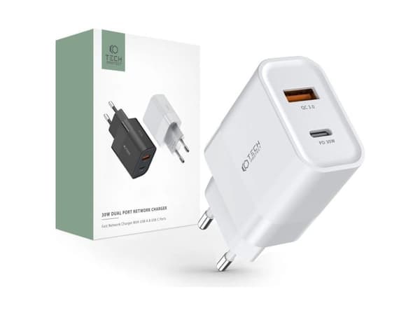 Tech-Protect lader 1x USB-A 1x USB-C 3 A (9589046926792)