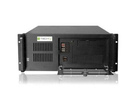 Techly I-CASE MP-P4HX-BLK2, Stativ, Server, Sort, ATX, Metall, 4U