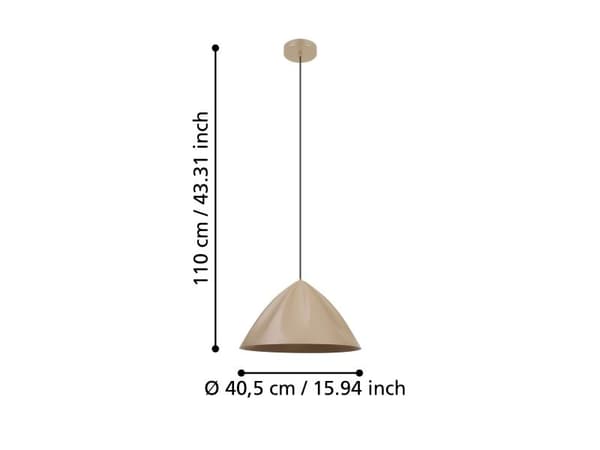 EGLO PODERE pendellampa E27 sand