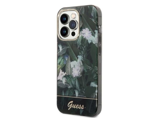 Guess Jungle Collection-skal för iPhone 14 Pro Max - Grön