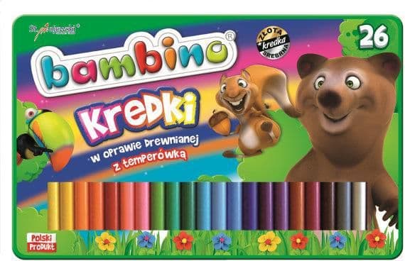 BAMBINO kritor 26 st. i trä + temper. MAJEWSKI