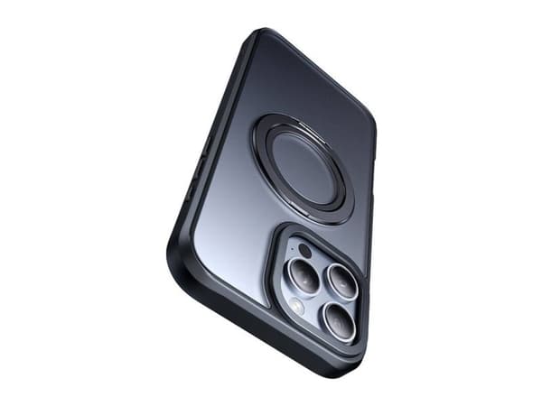 McDodo PC-4933 MagSafe-deksel til iPhone 16 Pro Max med stativ (sort)