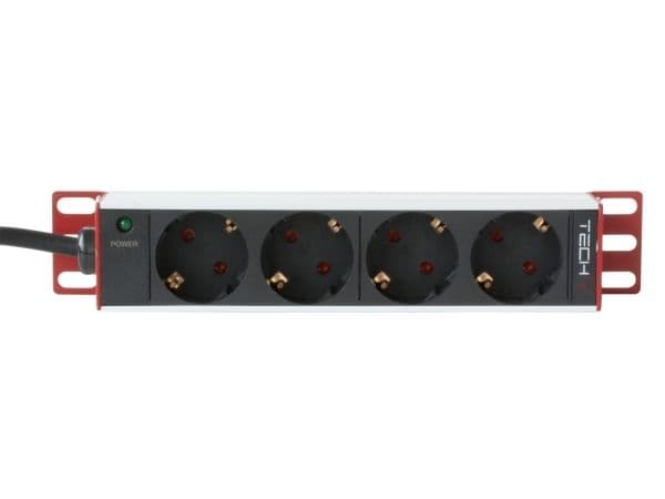 Techly I-CASE M10-4ITY patchskåp till serverpanel, strömuttagsblock