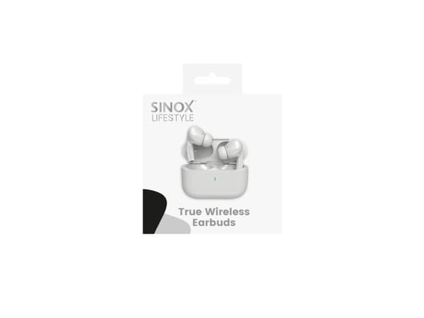 Sinox Lifestyle True Wireless Stereo headset hvit