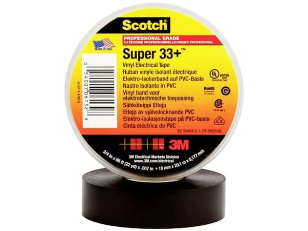 TAPE 33+ 19 mm x 20 m, sort