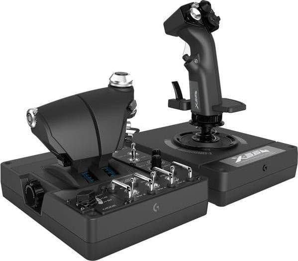 Logitech G Saitek Pro Flight Multi Panel joystick USB (945-000009) + G X56 HOTAS (945-000059)