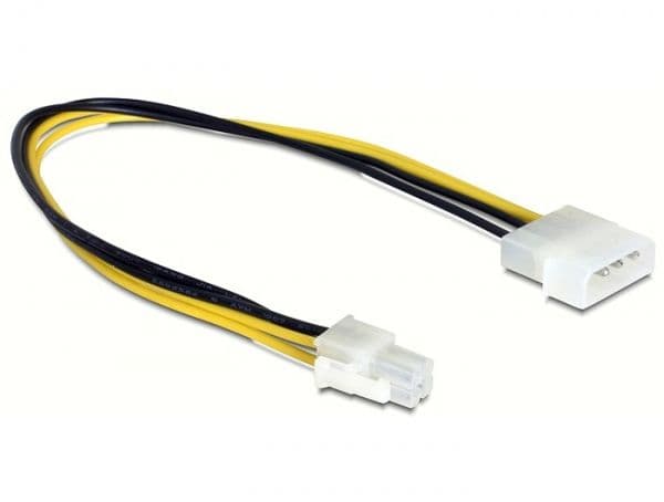 Delock - Strømadapter - strøm-P4 (hann) til 4-pin intern strøm (hann) - 30 cm