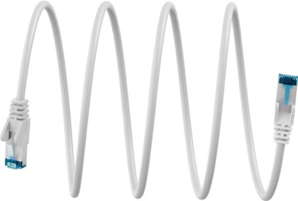 CAT 6A patchkabel S/FTP (PiMF), hvit, 20 m