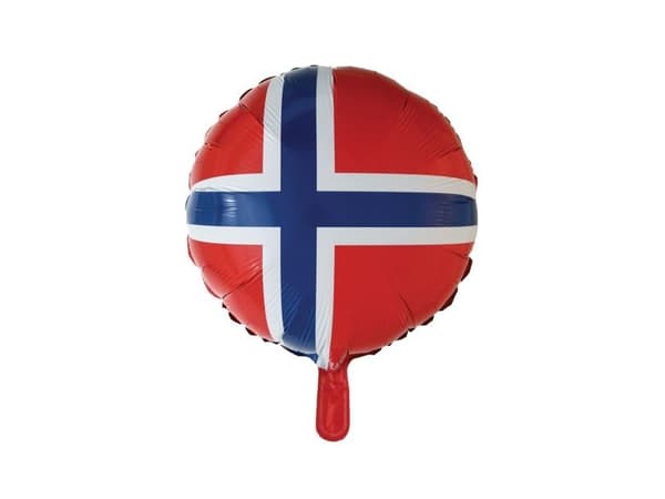 Norsk flag folieballon, 46 cm