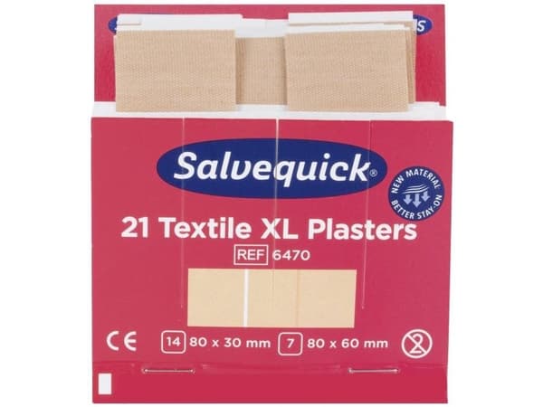 Salvequick stora tygplåster, 6 x 21 st