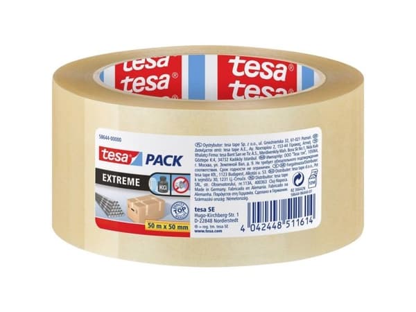 TESA Extreme, Transparent, Förpackning, 50 m, 50 mm, 1 styck