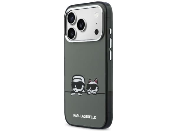 Karl Lagerfeld IML Karl & Choupette Peekaboo MagSafe-deksel til iPhone 17 Pro Max - sort