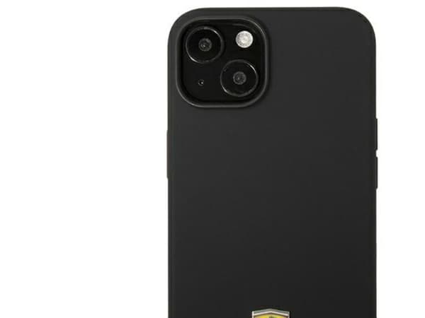 Ferrari FEHCP14MSIBBK iPhone 14 Plus 6,7" sort/sort hardcase i silikon med metall-logo