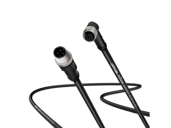 Lapp UNITRONIC AB-C8-M12MS-2.0PUR-M12FA, 2 m, M12/M12, Hankjønn/hunkjønn, Sort