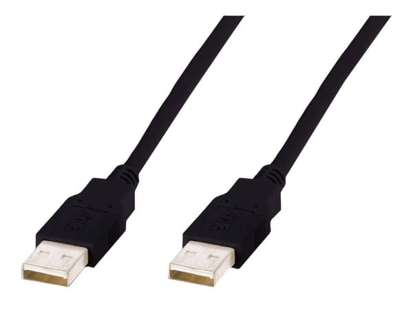 ASSMANN - USB-kabel - USB (hann) til USB (hann) - USB 2.0 - 1.8 m - formstøpt - svart