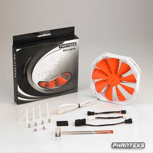 Phanteks PH-F140TS, Fan, 14 cm, 19 dB, Orange