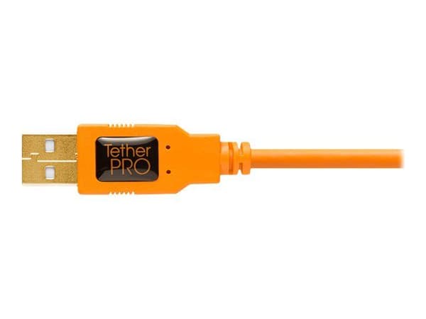 Tether Tools TetherPro - USB-kabel - USB (hane) till mini-USB typ B (hane) - USB 2.0 - 4.6 m - högsynligt orange