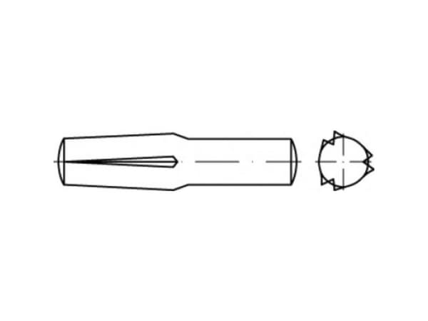 TOOLCRAFT spännstift 12 mm stål 25 st